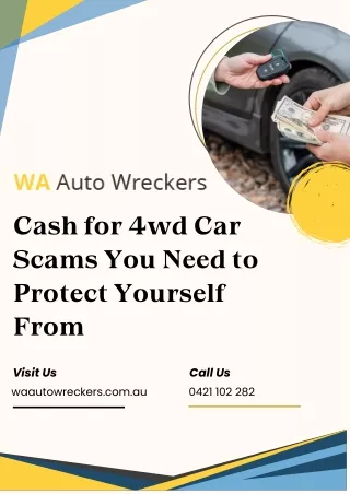 Cash for 4wd Car Scams You Need to Protect Yourself From