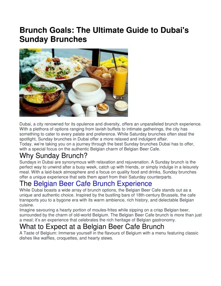 brunch goals the ultimate guide to dubai s sunday