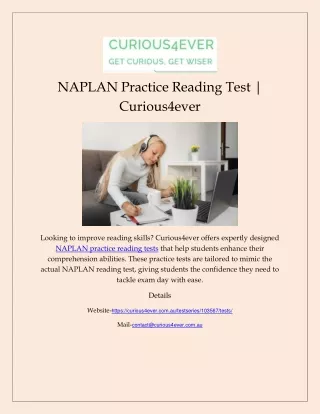 naplan practice reading test curious4ever