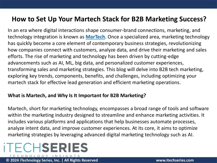 how to set up your martech stack