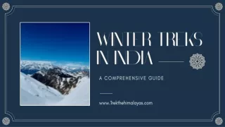 winter treks in India