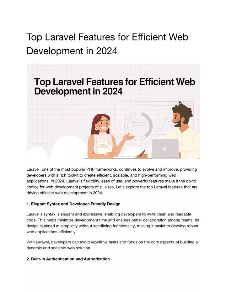 top laravel features for efficient