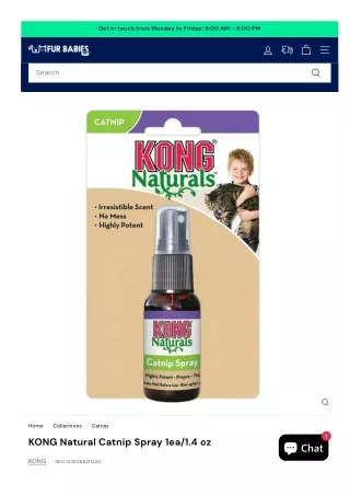 KONG Natural Catnip Spray
