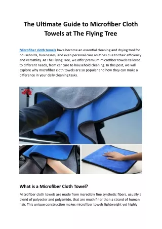 Buy Microfiber Cloth Towel | Easy Cleaning Clothes Pack of 2 - The Flying Tree