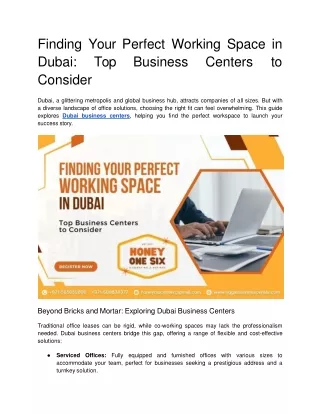 Finding Your Perfect Working Space in Dubai_ Top Business Centers to Consider (1)