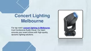 Concert Lighting Melbourne