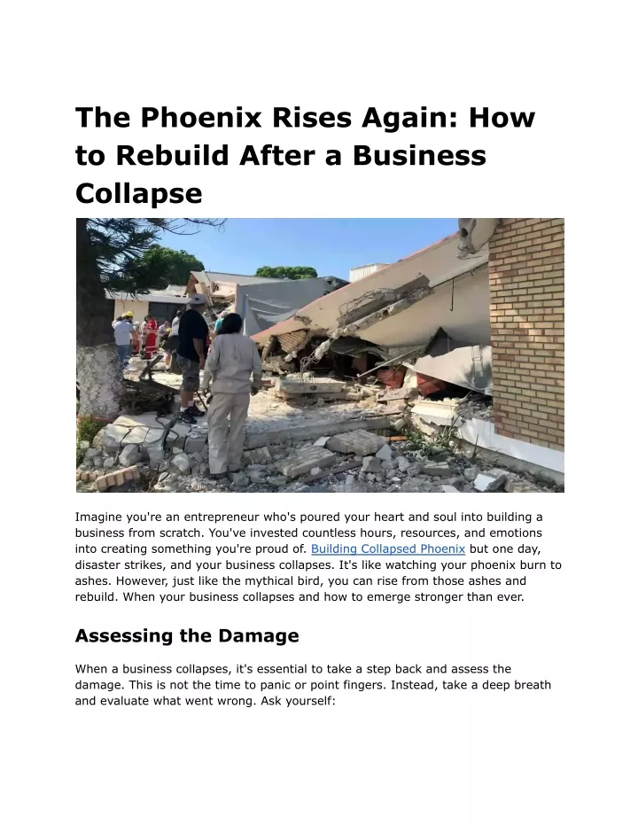 the phoenix rises again how to rebuild after