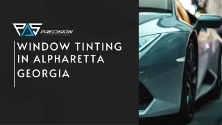 Window tinting in Alpharetta Georgia