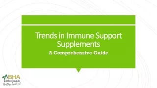 trends in immune support supplements