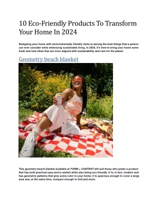 10 eco friendly products to transform your home