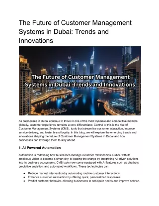 the future of customer management systems