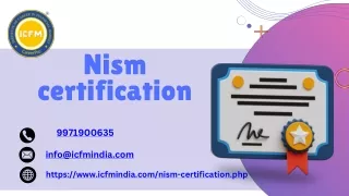 Nism certification