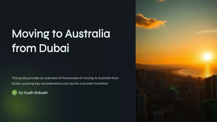 moving to australia from dubai