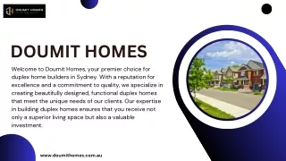 Duplex home builders sydney