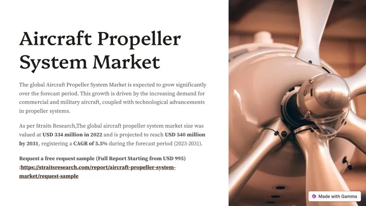 aircraft propeller system market