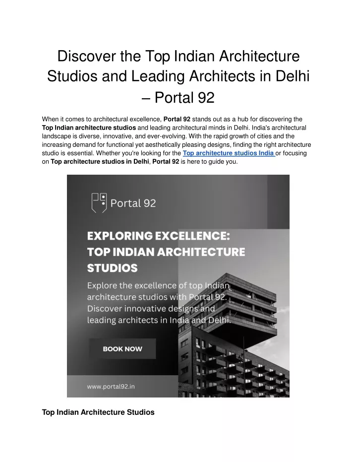 discover the top indian architecture studios and leading architects in delhi portal 92