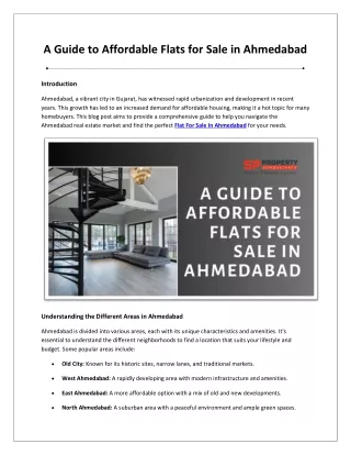 A Guide to Affordable Flats for Sale in Ahmedabad