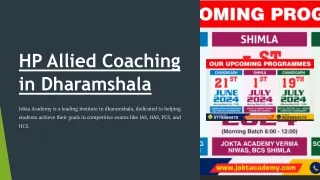 HP allied coaching in Dharamshala