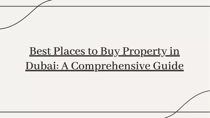 best places to buy property in dubai