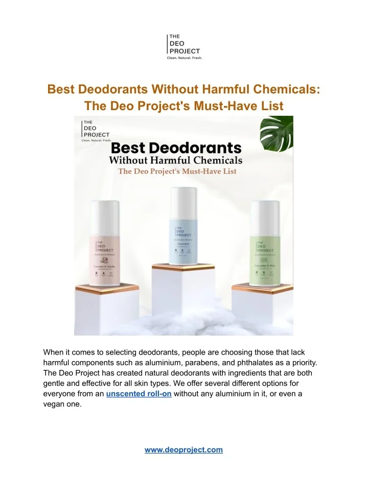 PPT - Best Deodorants Without Harmful Chemicals: The Deo Project's Must ...