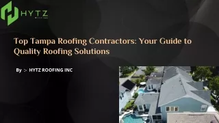 Top Tampa Roofing Contractors Your Guide to Quality Roofing Solutions