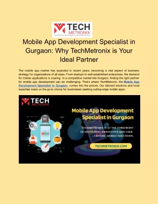 Airticle_ Mobile App Development Specialist in Gurgaon_ Why TechMetronix is Your Ideal Partner - Google Docs