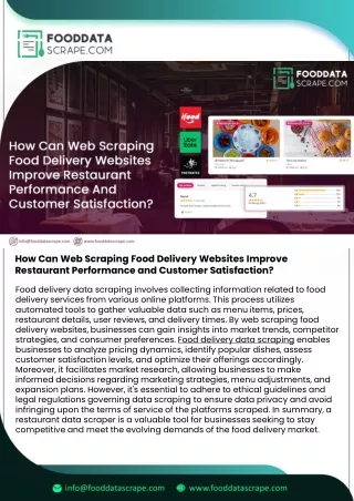 how can web scraping food delivery websites