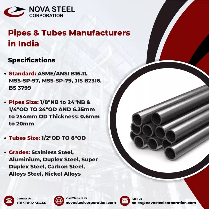 pipes tubes manufacturers in india