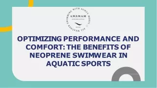 Optimizing Performance and Comfort The Benefits of Neoprene Swimwear in Aquatic Sports
