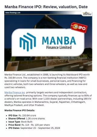 manba finance ipo review valuation date