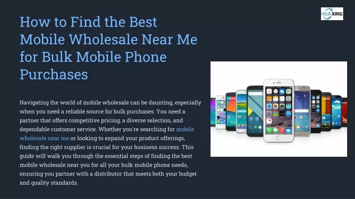 how to find the best mobile wholesale near