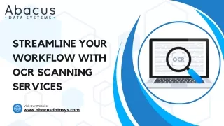Streamline Your Workflow with OCR Scanning Services