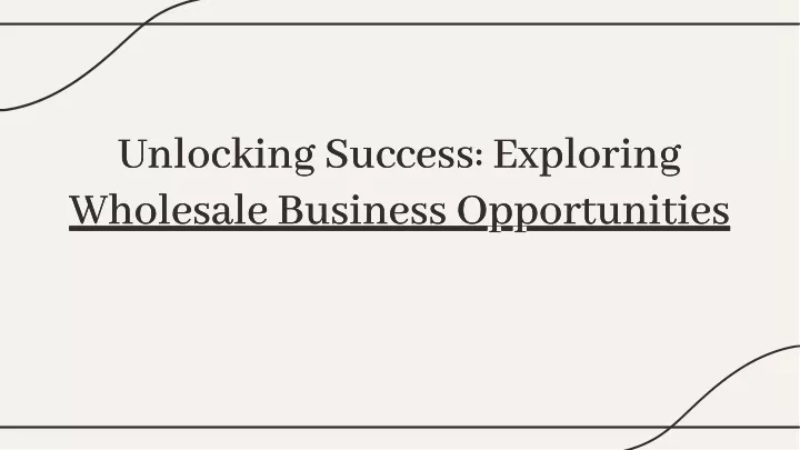 unlocking success exploring wholesale business