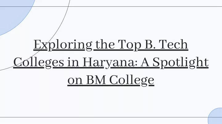 exploring the top b tech colleges in haryana