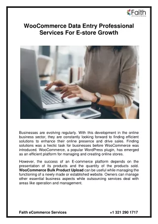 woocommerce data entry professional services