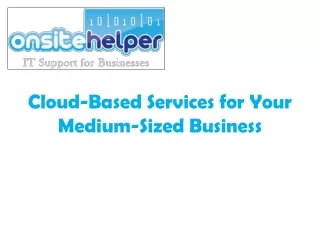 cloud based services for your medium sized business