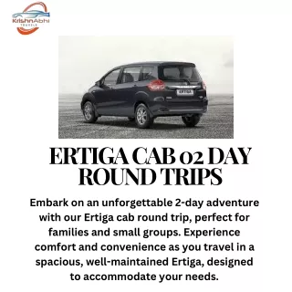 Ertiga Cab 03-Day Round Trip Description