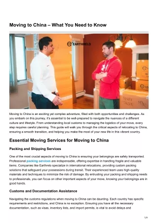 moving to china what you need to know