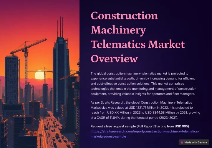 construction machinery telematics market overview