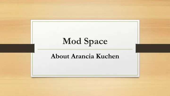 mod space