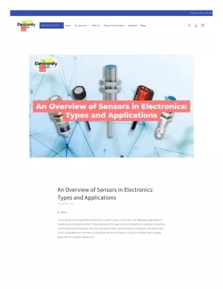 An Overview of Sensors in Electronics: Types and Applications