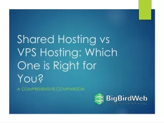 Shared Hosting vs VPS Hosting Which One is Right for You