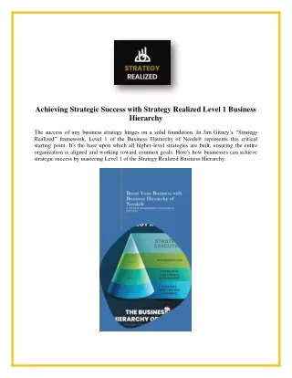 achieving strategic success with strategy
