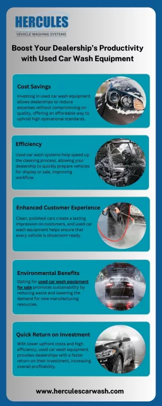 Boost Your Dealership’s Productivity with Used Car Wash Equipment