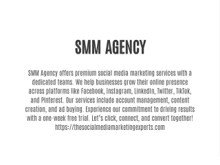 Smm Agency