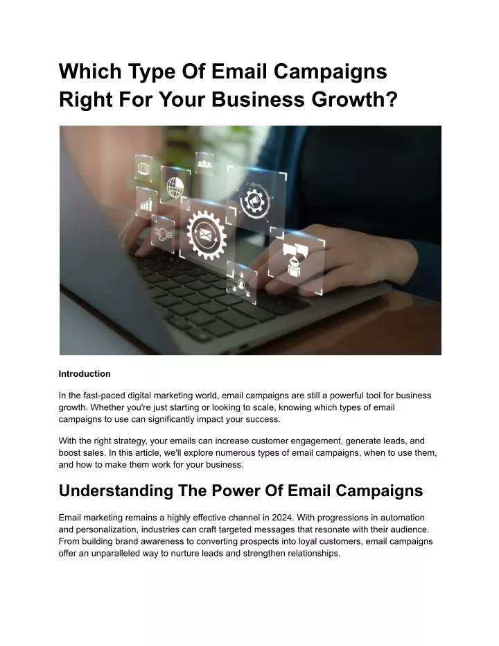 which type of email campaigns right for your