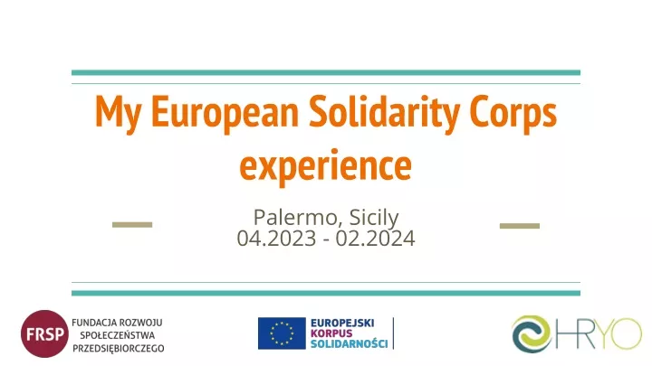 my european solidarity corps experience palermo