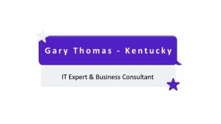 Gary Thomas (Kentucky) - A Versatile Mastermind