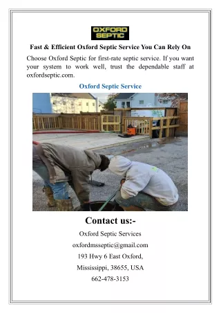fast efficient oxford septic service you can rely