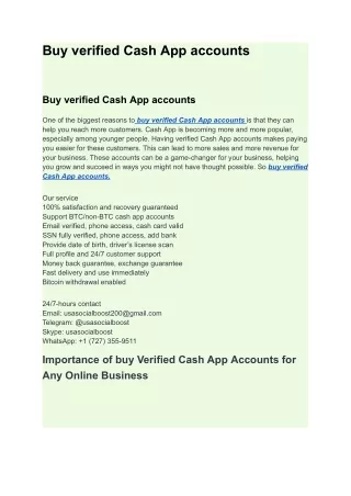 Buy verified Cash App accounts